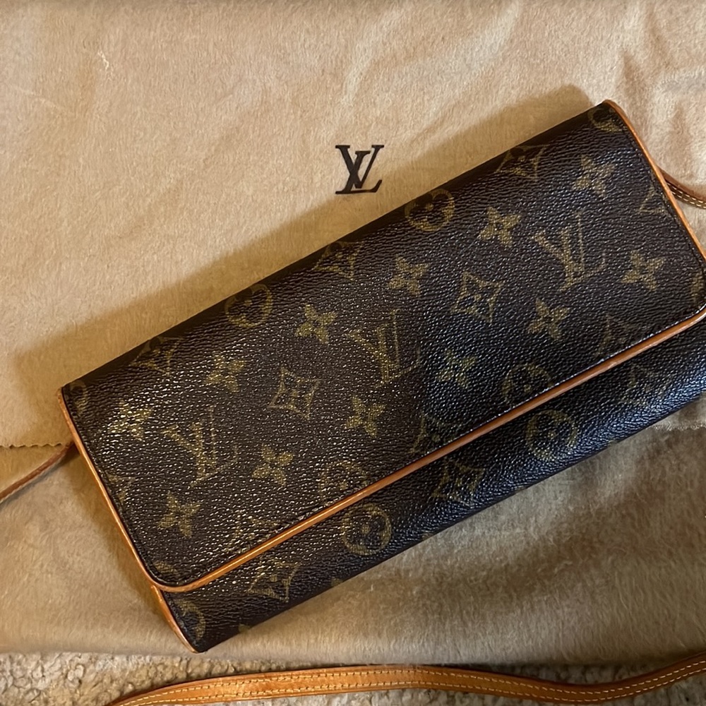 Louis Vuitton Monogram Crossbody Bag in Brown and Tan
